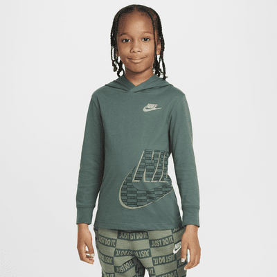 Nike Just Do It Little Kids Futura Wrap Long Sleeve T Shirt. Nike